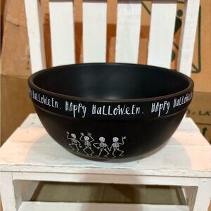 Rae Dunn Black Dancing Skeleton Artisan Bowl